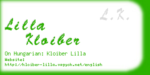 lilla kloiber business card